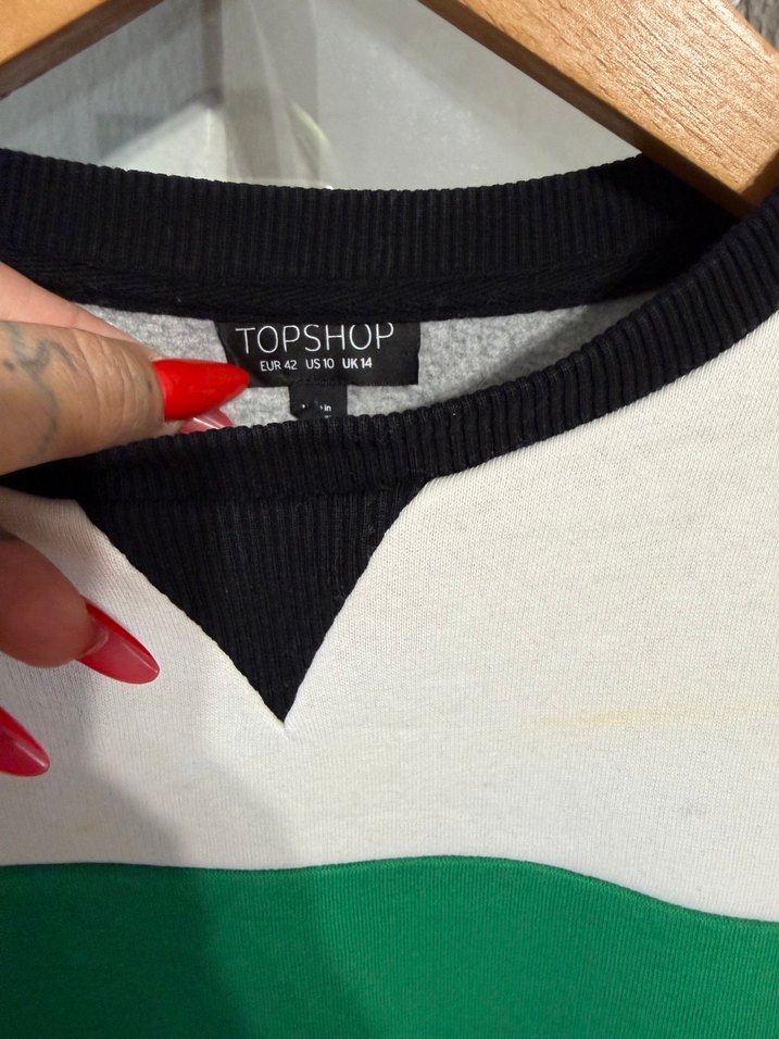 Renk Bloklu Kadın Sweatshirt - Görsel 2