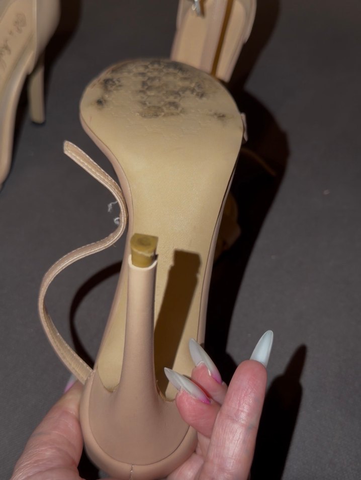 Bej Tokalı İnce Topuklu Kadın Abiye Ayakkabı - Görsel 2