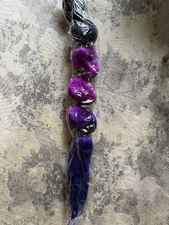 Karanlık Mor Elastik Saten Saç Aksesuarı - Görsel 2