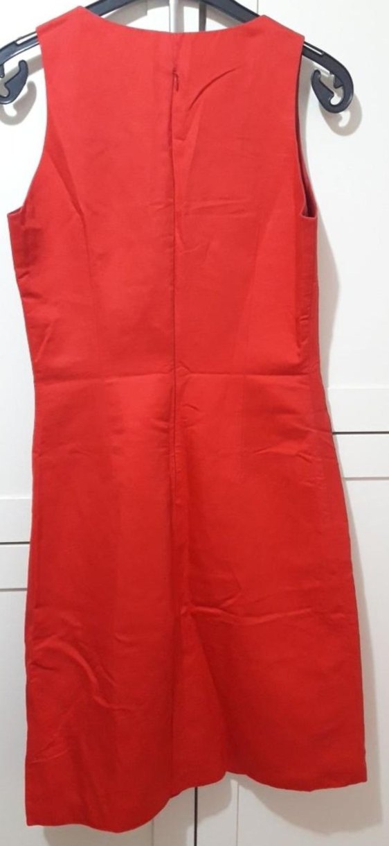 Kırmızı bel Nakışlı Elbise - Görsel 2