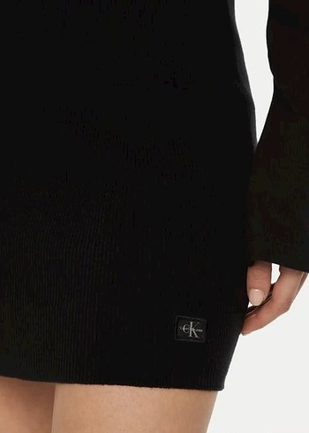 Calvin Klein Siyah Mini Triko Elbise