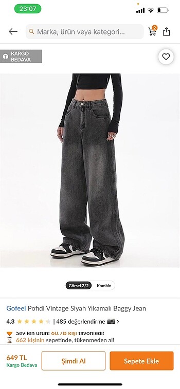 Trendyol & Milla yıkamalı Baggy jeans