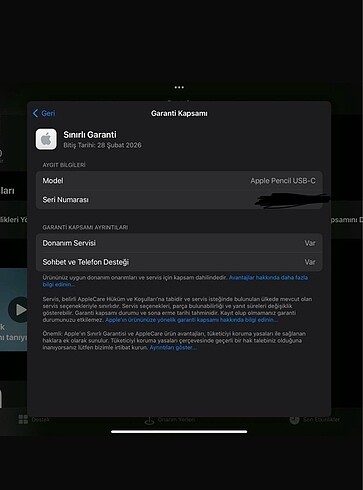 Beden Renk Apple pencil USB-C
