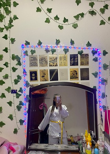 beyaz judogi alt üst takım ve kemeri ile beraber