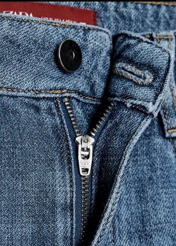 Zara Gevşek Kesim Mavi Denim Kadın Jean