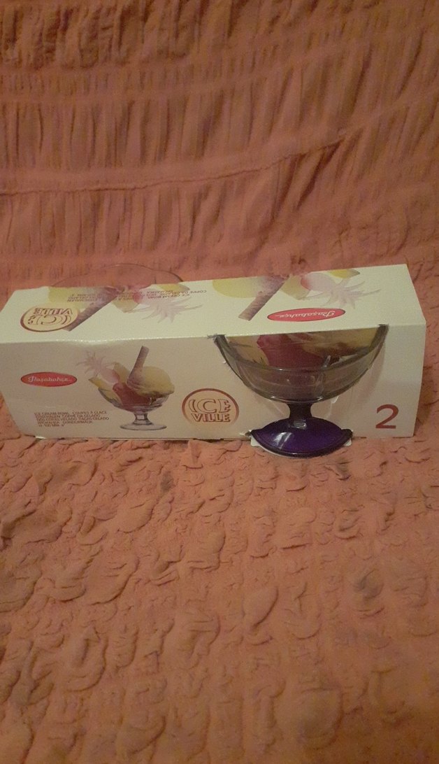 renkli Ayaklı Cam Dondurma Kasesi 2'li - Görsel 2