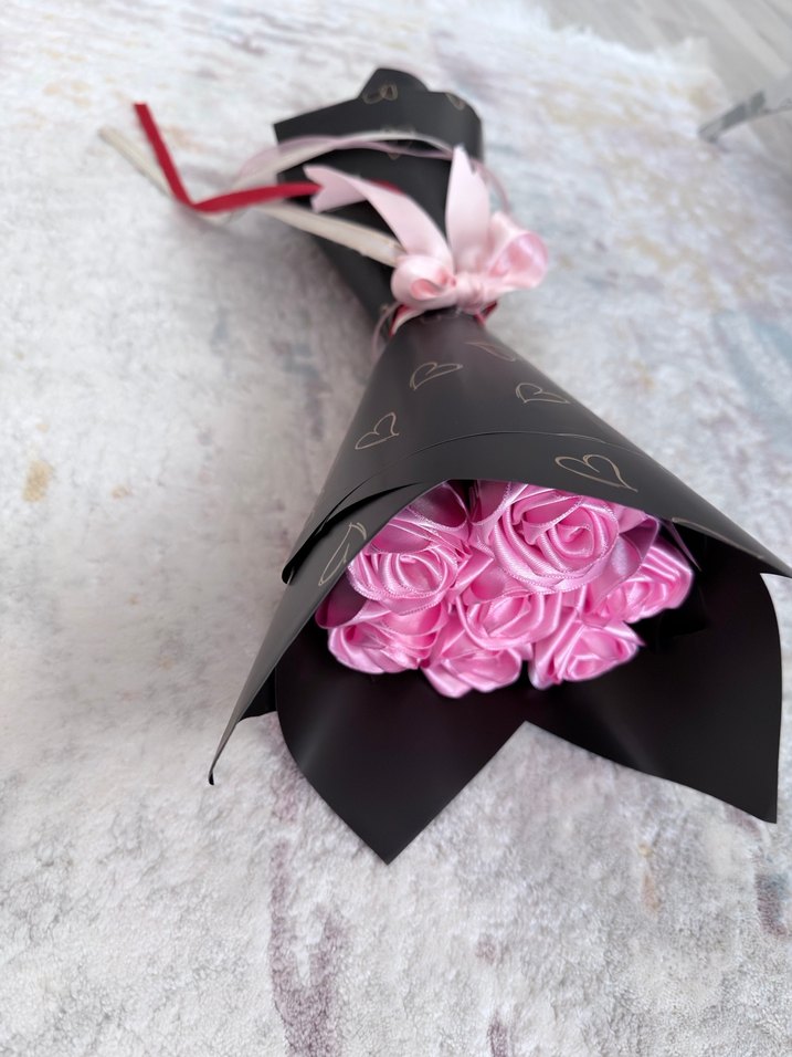 Pembe Renkli Yapay Gül Buketi - Görsel 2