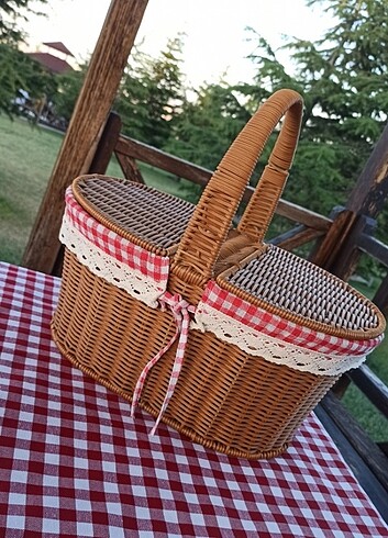 Rattan Oval Piknik Sepeti