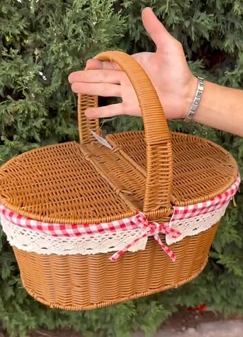 Diğer Rattan Oval Piknik Sepeti