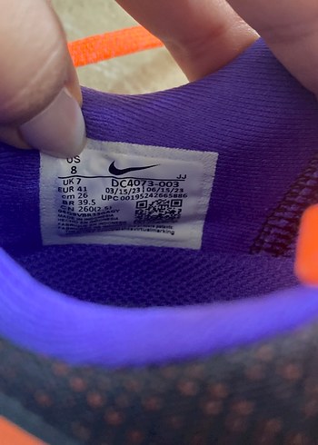 Mor İç Astarlı Turuncu Bağcıklı Erkek Spor Ayakkabı - Görsel 3