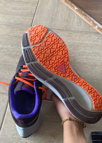 Mor İç Astarlı Turuncu Bağcıklı Erkek Spor Ayakkabı - Görsel 4