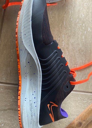 Mor İç Astarlı Turuncu Bağcıklı Erkek Spor Ayakkabı - Görsel 7