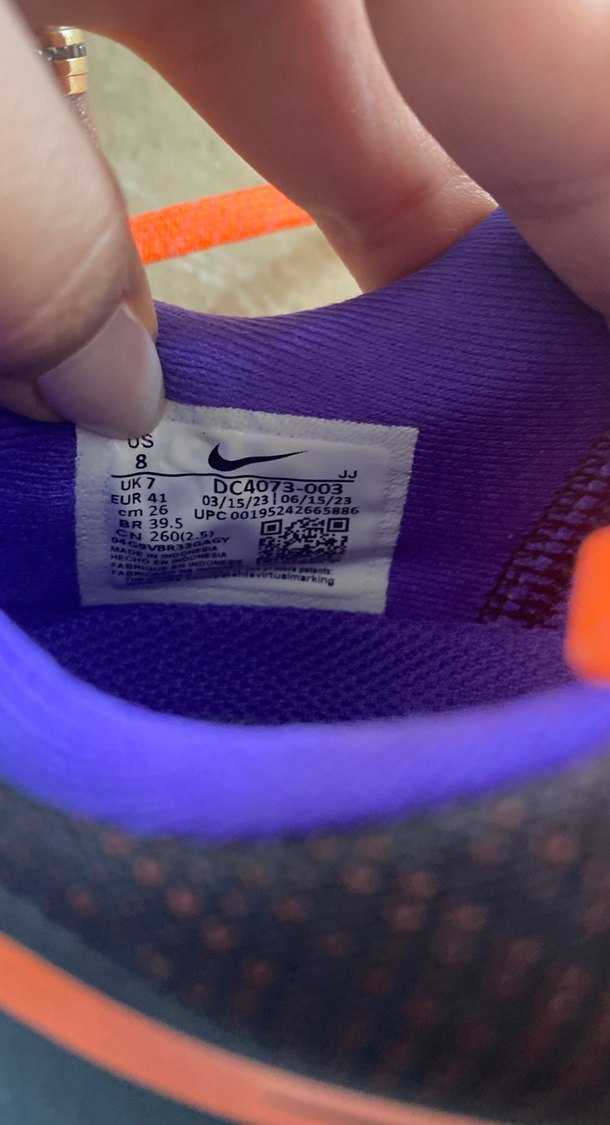 Mor İç Astarlı Turuncu Bağcıklı Erkek Spor Ayakkabı - Görsel 3