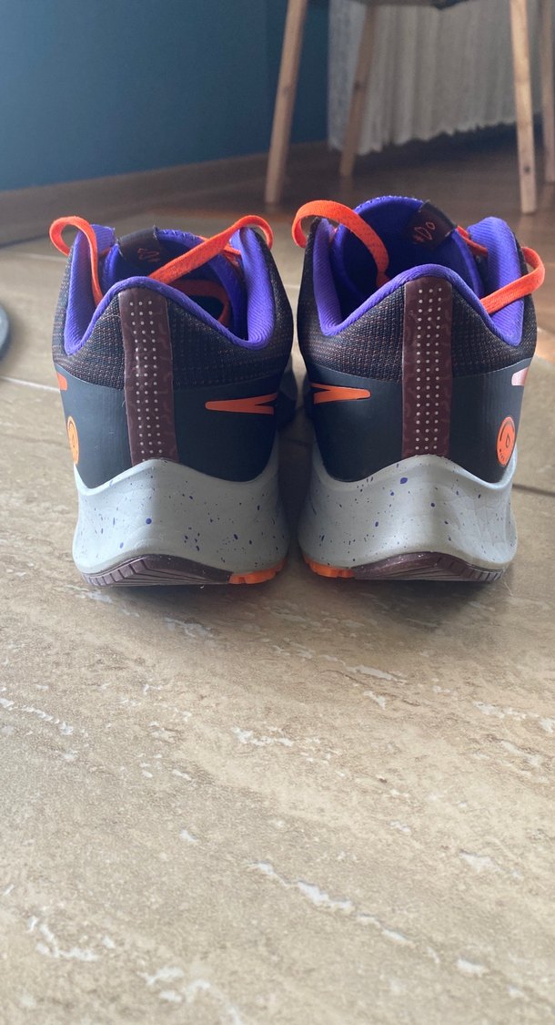 Mor İç Astarlı Turuncu Bağcıklı Erkek Spor Ayakkabı - Görsel 2