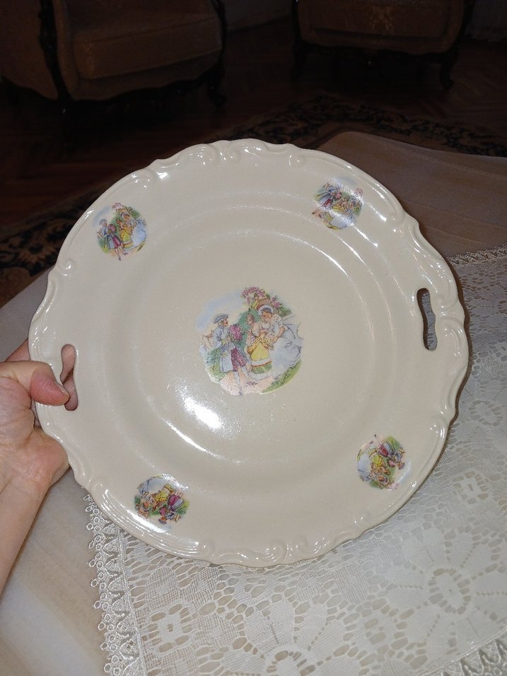 Porselen vintage tabak ve şekerlik - Görsel 2