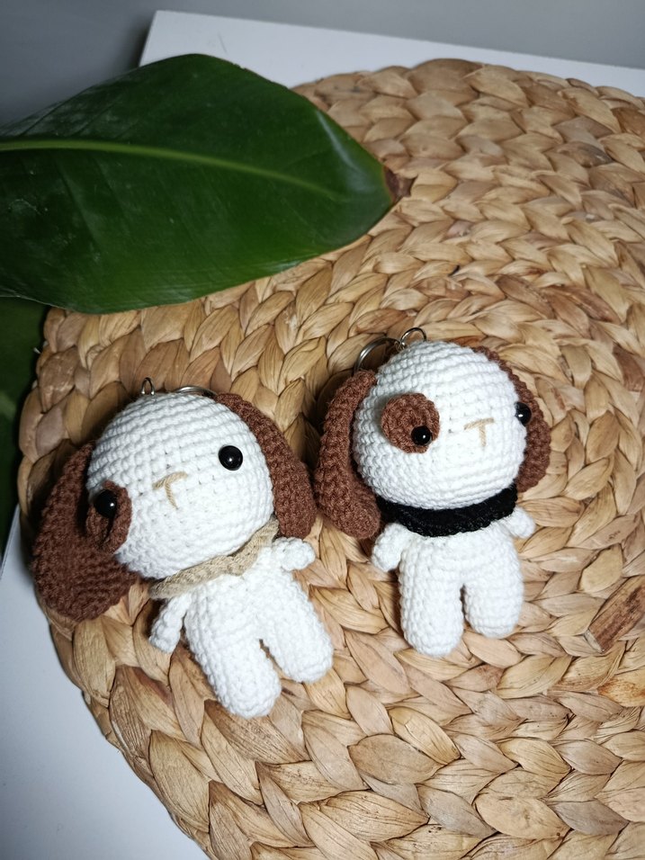 el yapımı amigurumi köpek anahtarlık - Görsel 3