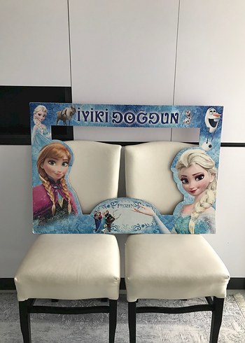 Elsa Prenses Sofia doğumgünü süsü çerçeve kostüm - Görsel 2