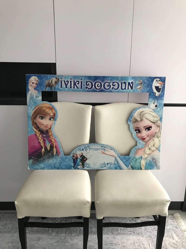 Elsa Prenses Sofia doğumgünü süsü çerçeve kostüm - Görsel 2