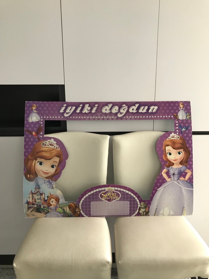 Elsa Prenses Sofia doğumgünü süsü çerçeve kostüm - Görsel 3