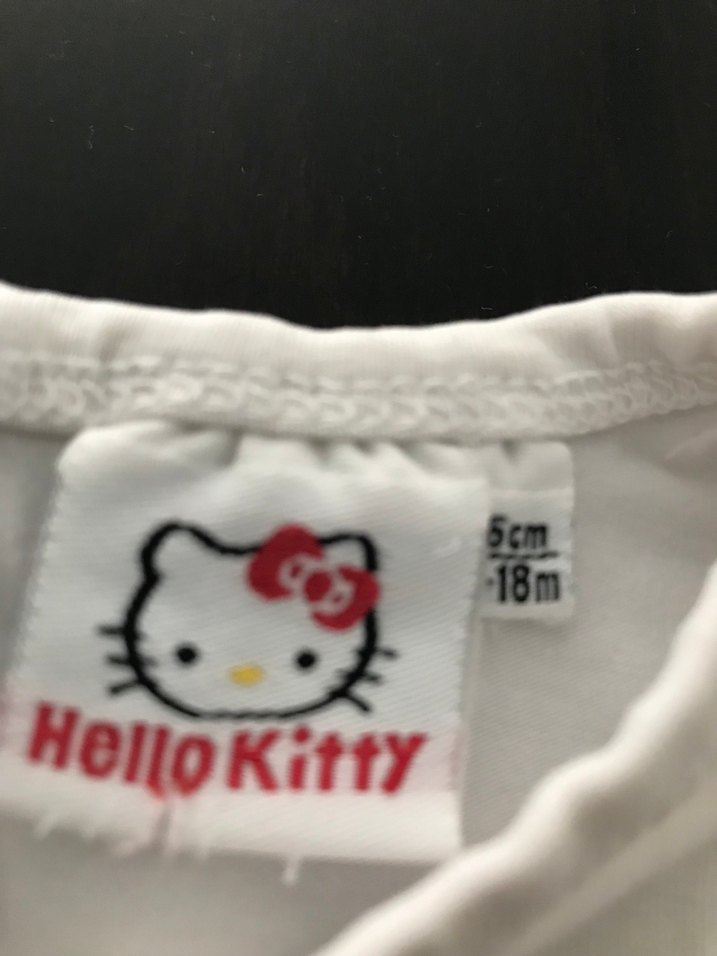 Beyaz Uzun Kollu Kız Çocuk Tişörtü hello kitty - Görsel 3