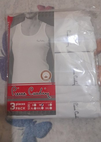 Pierre Cardin Erkek Beyaz Baskılı Atlet 3'lü Paket