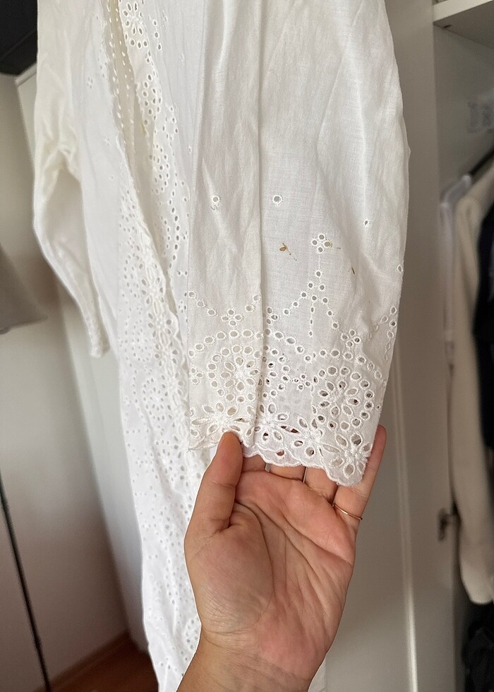 Önden küpürlü düğmeli plaj elbise - Görsel 4