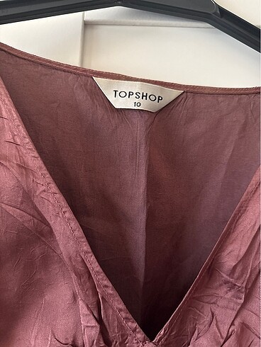 s Beden bordo Renk Top shop saten bluz