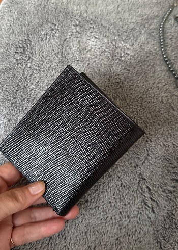 Siyah Yılan Derisi Desenli Erkek Cüzdanı - Görsel 5