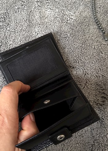 Siyah Yılan Derisi Desenli Erkek Cüzdanı - Görsel 4