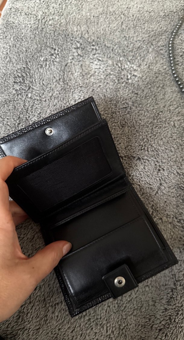 Siyah Yılan Derisi Desenli Erkek Cüzdanı - Görsel 3