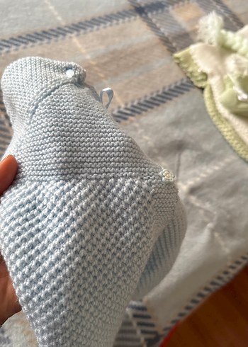 Kız Çocuk bebe mavi Kolsuz Süveter - Görsel 4