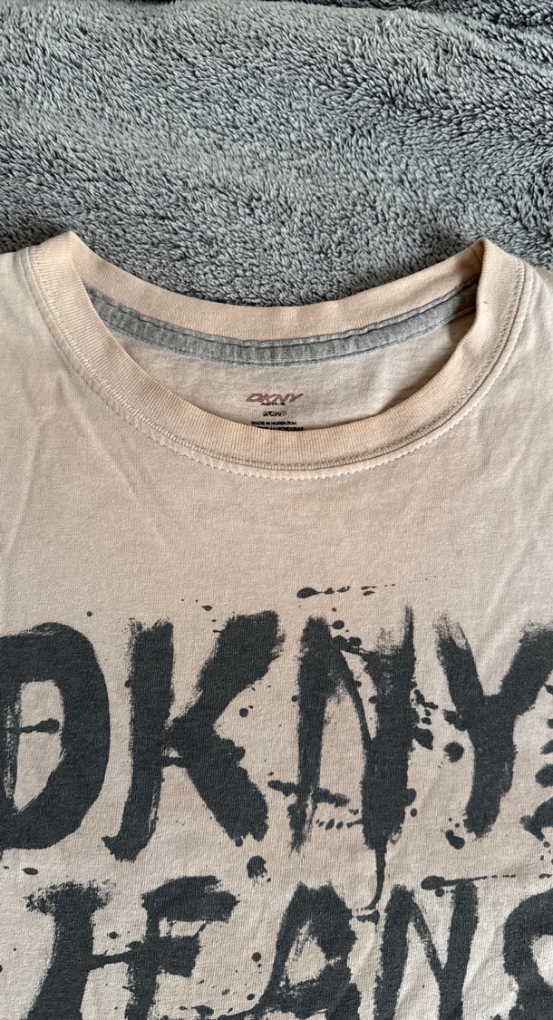 Dkny Bej Baskılı Erkek Tişört - Görsel 3