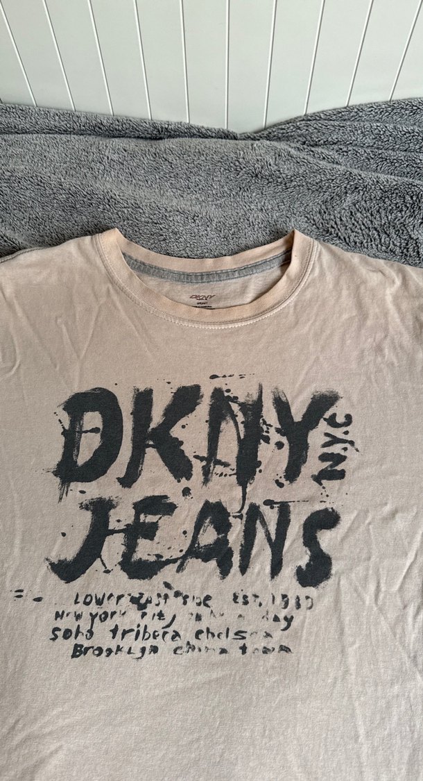 Dkny Bej Baskılı Erkek Tişört - Görsel 2