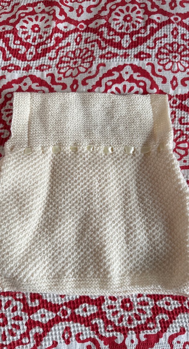 Ekru Örgü Bebek Yeleği — görsel 7/7