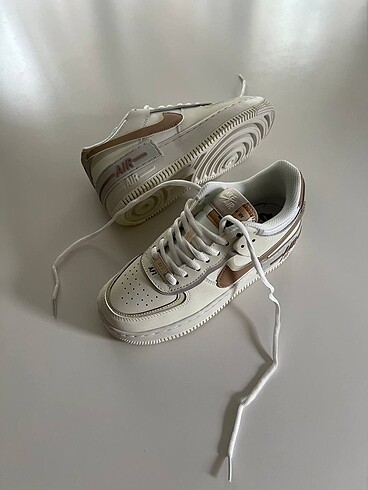 40 Beden ten rengi Renk Air Force 1 Shadow Sail Fossil Light Bone