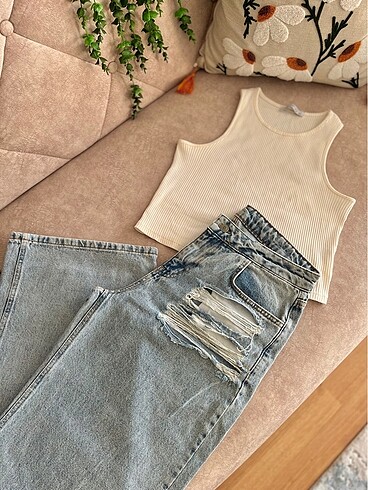 Zara Yüksek bel jean kot pantolon