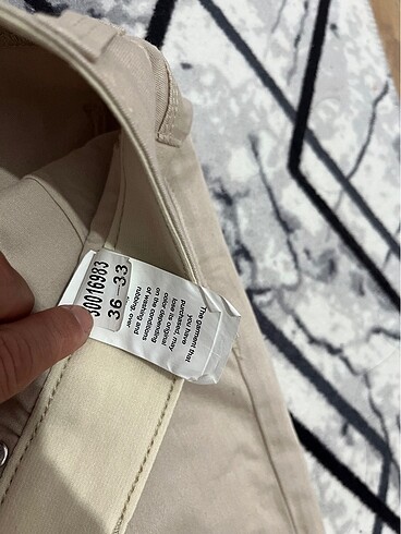 33 Beden ten rengi Renk Taş rengi keten likralı pantolon