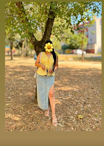 Koton Midi Denim kot Etek