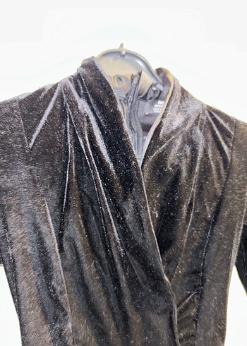 Yarım Kollu Siyah Gotik Mini Tulum - Görsel 3