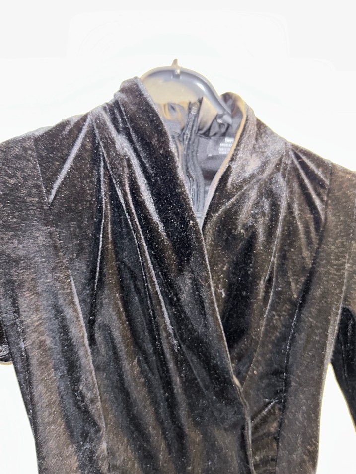 Yarım Kollu Siyah Gotik Mini Tulum - Görsel 3