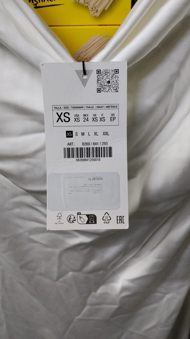 Zara Beyaz Saten Midi V Yaka İnce Askılı Elbise - Görsel 2