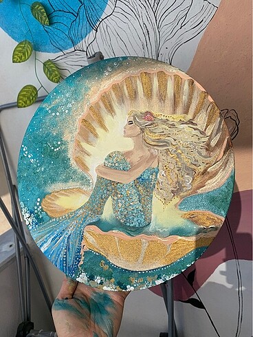 Diğer Deniz kızı sipariş üzerine hazırlanır 30x30 cm