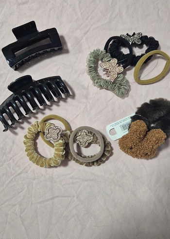 Accessorize  Kahverengi Ve Siyah Sac Tokalari Seti