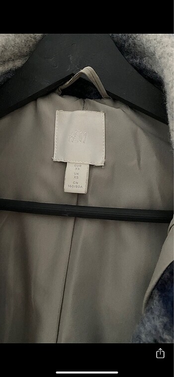H&M Orjinal H&M ekoseli pamuklu Kaban