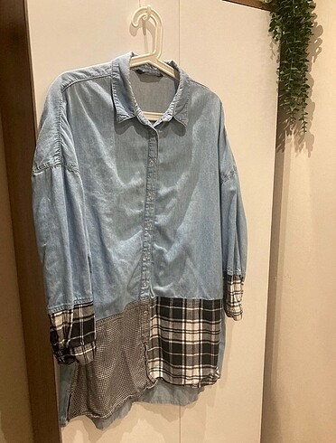 LCW Modest tunik denim gömlek
