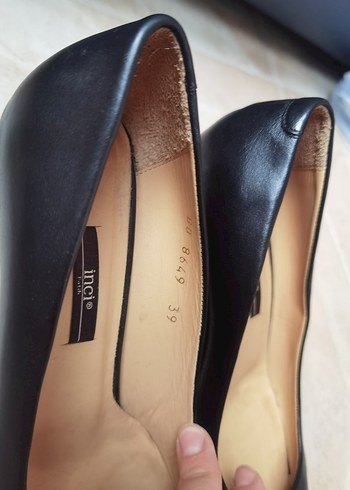 inci Kadın Siyah Deri Topuklu Stiletto