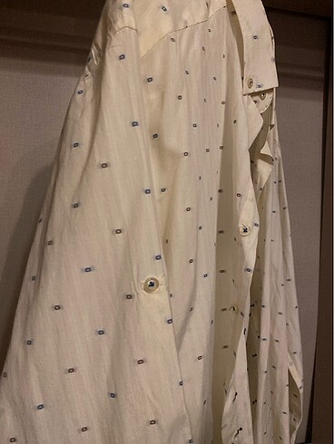 Krem rengi gömlek - Görsel 4