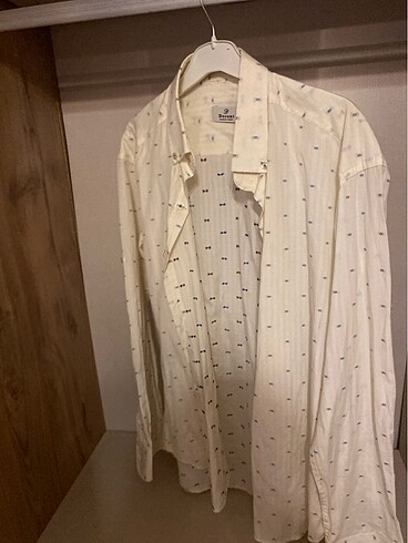 Krem rengi gömlek - Görsel 2