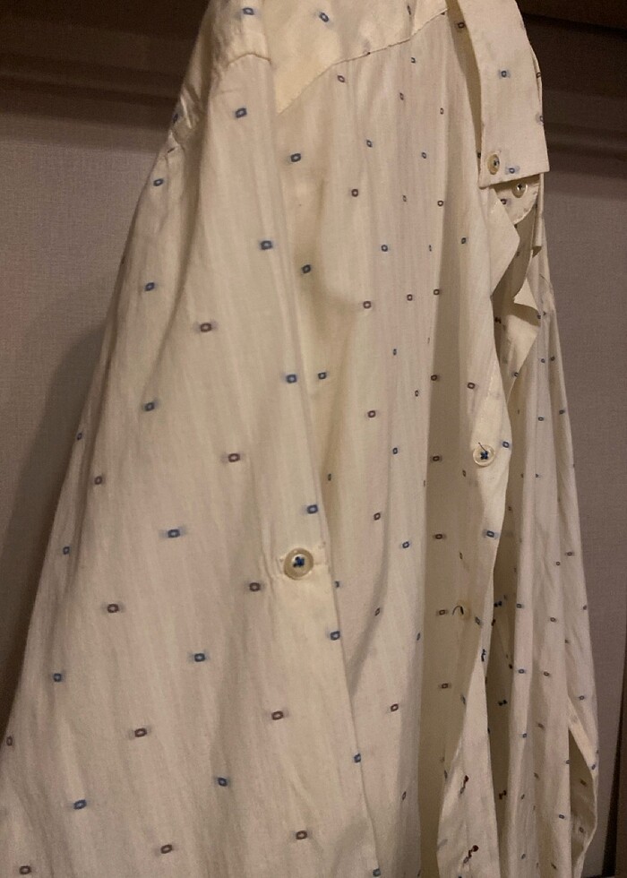 Krem rengi gömlek - Görsel 4