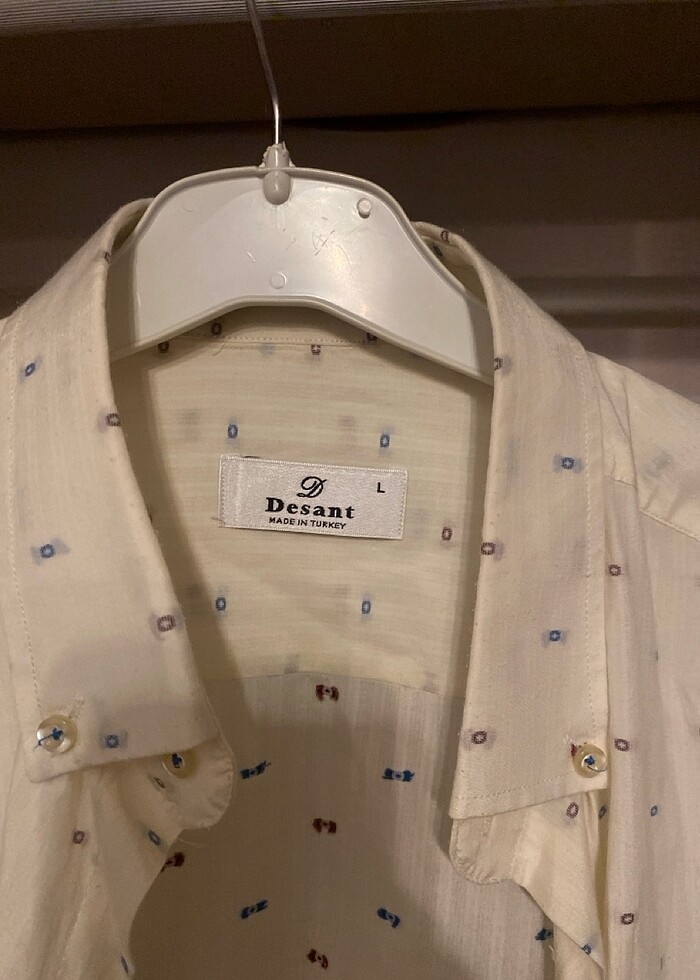 Krem rengi gömlek - Görsel 3